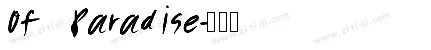 of Paradise字体转换
